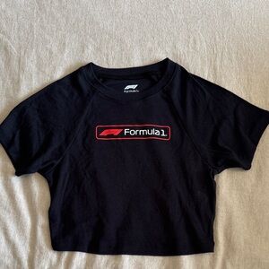 Formula 1 Black Crop Top